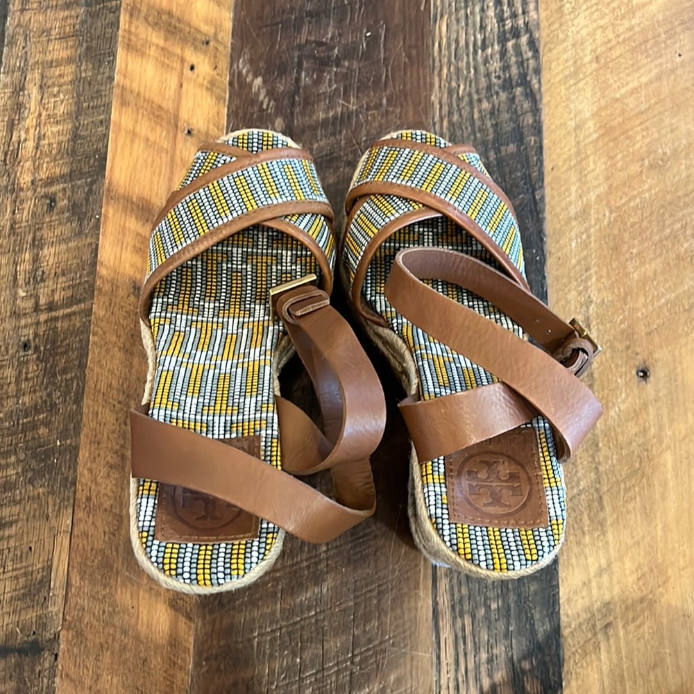 Tory Burch espadrilles. 70s inspired. Gently used.
